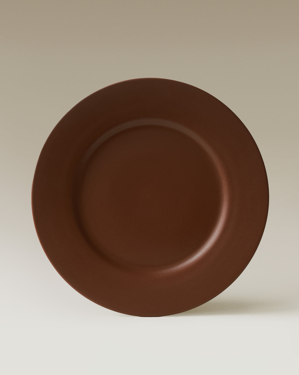 Large plate - Afeto - Reddish-brown